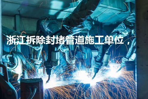 浙江拆除封堵管道施工单位，专业高效，保障安全！